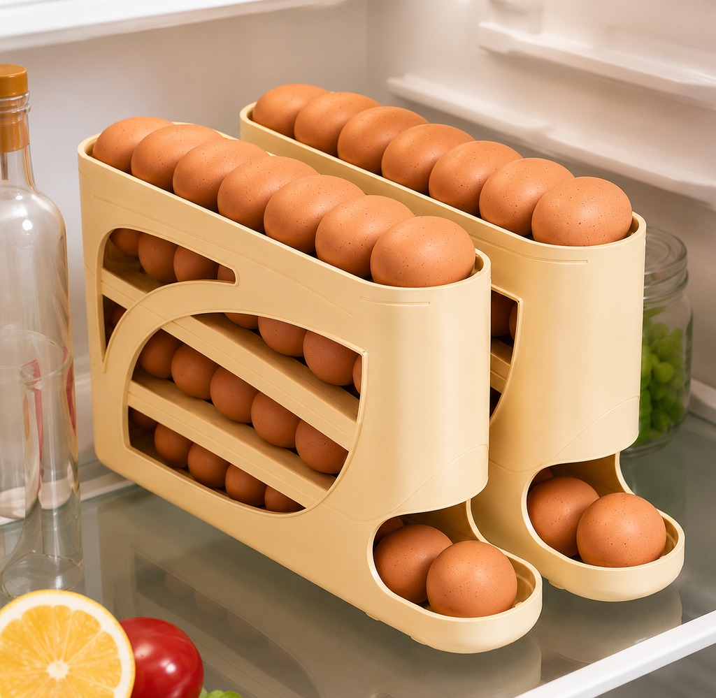 Organizador Automático de Huevos CLAPA™ | Ahorra Espacio y Mantén el Orden