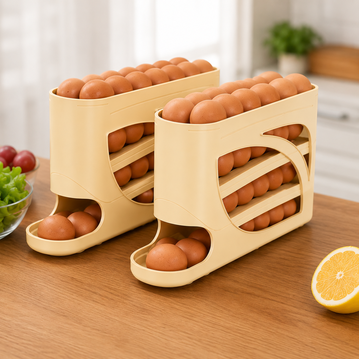 Organizador Automático de Huevos CLAPA™ | Ahorra Espacio y Mantén el Orden