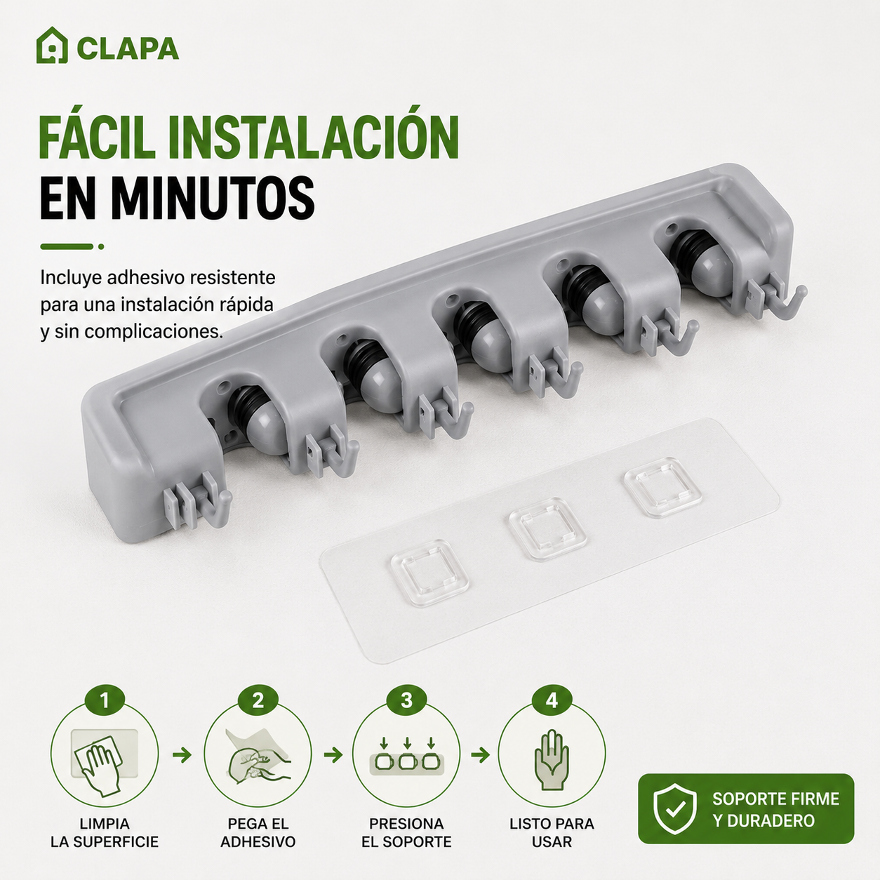 Organizador de Escobas y Herramientas CLAPA™ | Ahorra Espacio y Mantén Todo en Orden