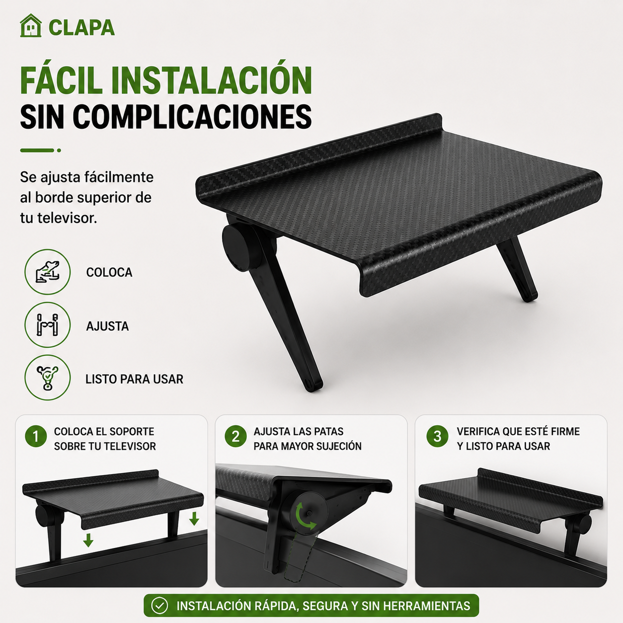 Soporte para Decodificador y Router CLAPA™ | Ordena tus Cables y Ahorra Espacio